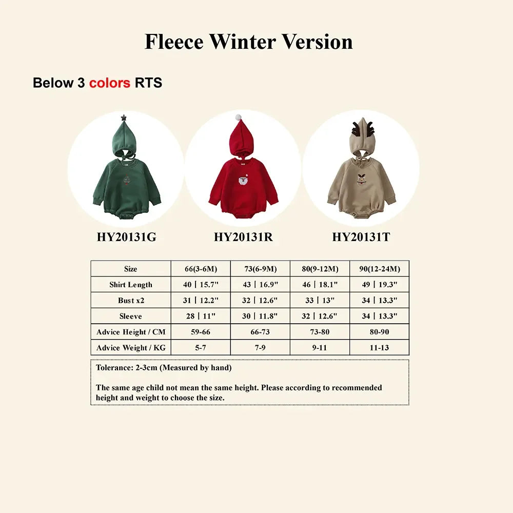 Christmas Baby Romper & Hat Set