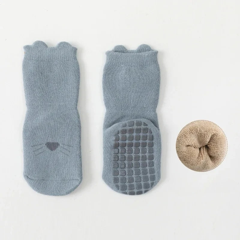 Cute Anti-slip Winter Cotton Kids Baby Socks