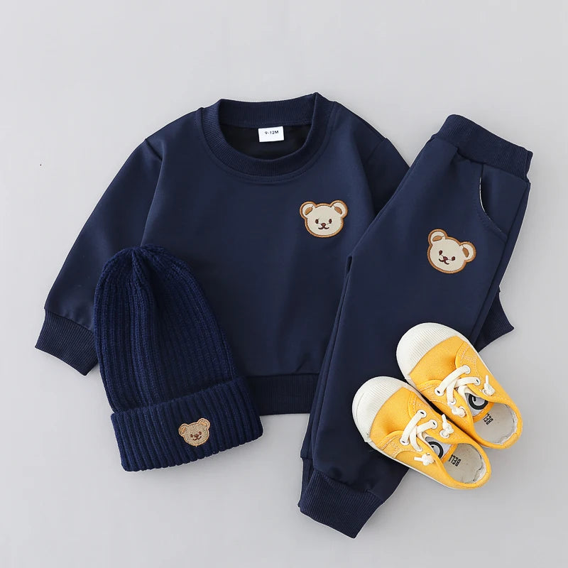 2PCS Children's Round Neck Long Sleeve and Pants