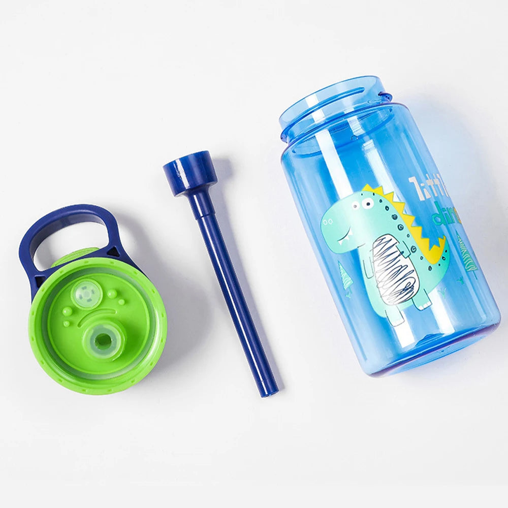 480ml Dinosaur Cartoon Leakproof Water Bottles for Kids