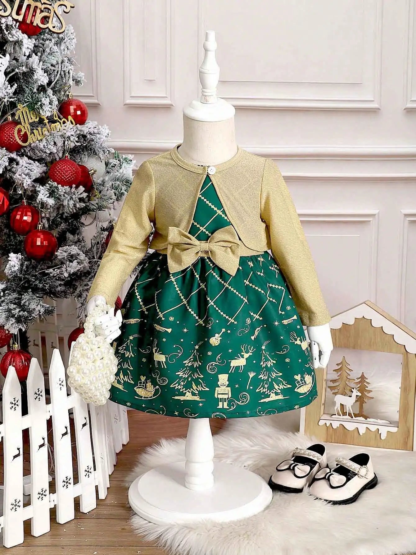 MOMSTAG Baby Girl autumn and winter casual temperament suit