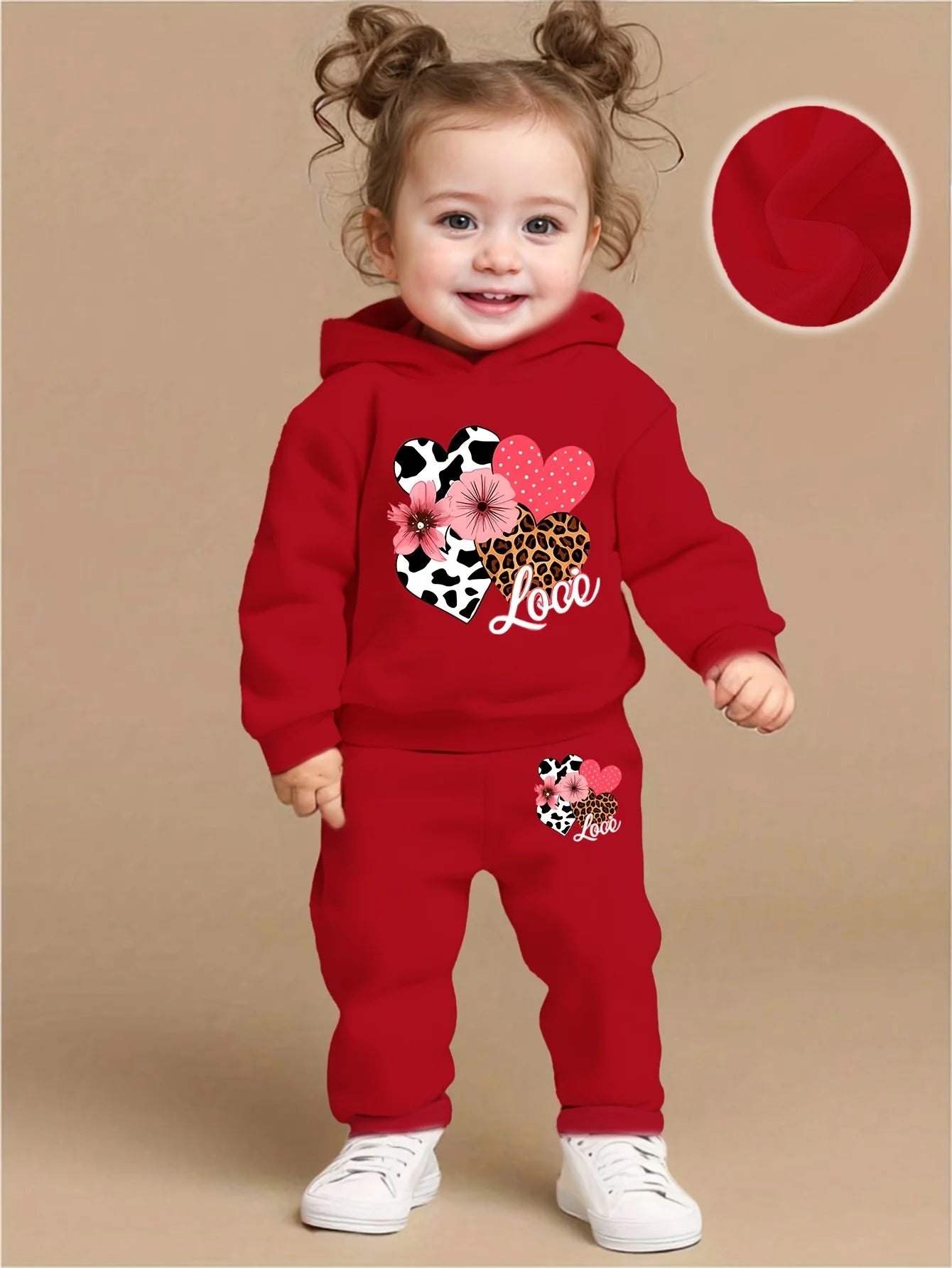 Baby Girl Heart Hoodie Set (6–36 Months)