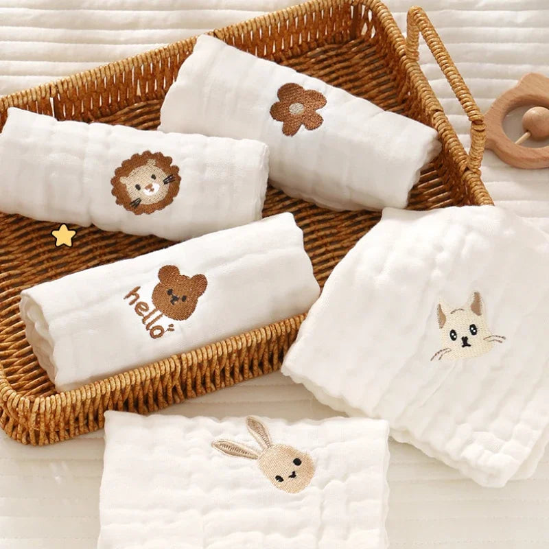 6 Layer Cotton Embroidery Burp Cloth