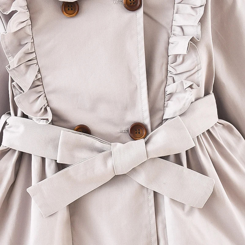 Cotton Baby Girls British Trench Coat