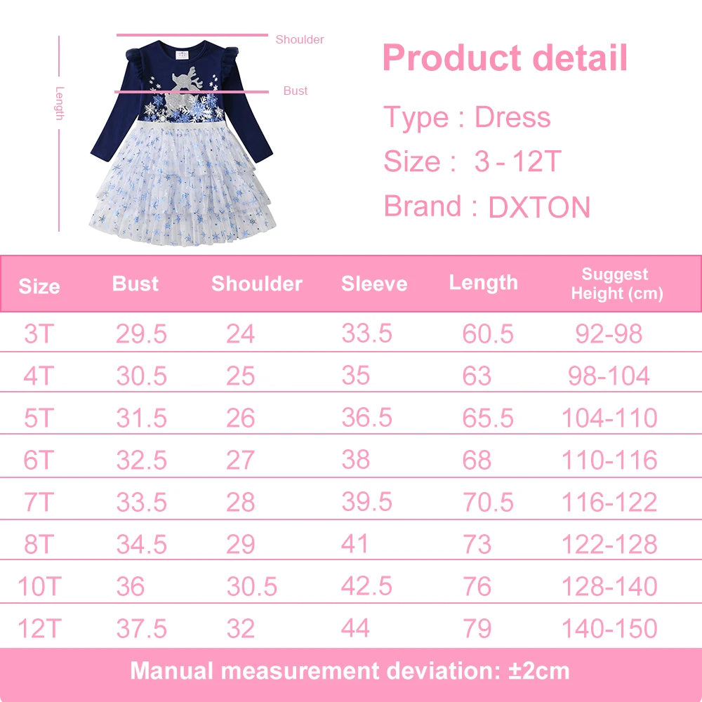 Starry Night Christmas Kids Dress