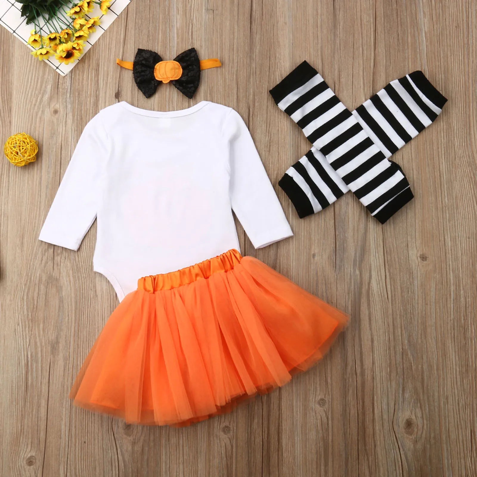 MOMSTAG Baby Girl Long Sleeve Romper Halloween Costume